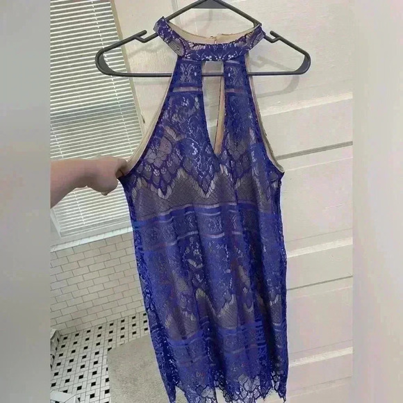 blue‎ lace fancy dress size medium - Picture 4 of 7